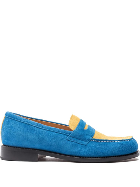  Hender Scheme Two-tone Suede blue/yellow Loafers 