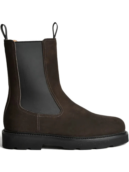  Henderson Baracco Suede Pull-tab Boots - Brown 