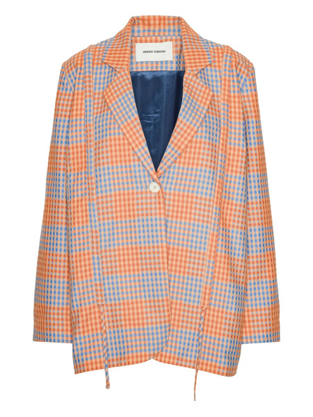  Henrik Vibskov Checked Single-breasted Jacket - Orange 
