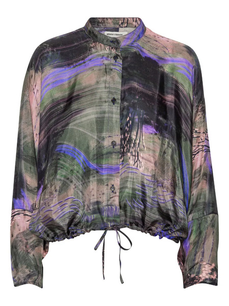  Henrik Vibskov Drawstring Patterned Blouse - Green 
