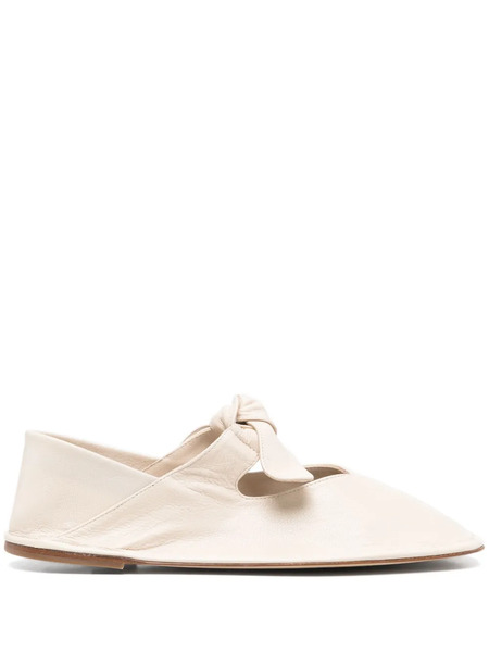  Hereu Knotted-upper Flat Pumps - Neutrals 