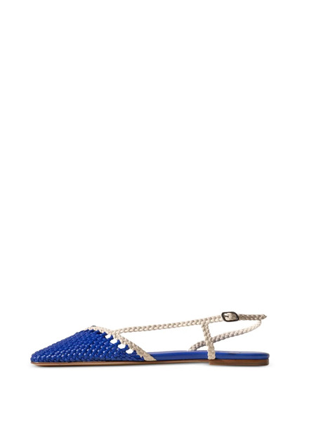  Hereu Rondaia Woven Asymmetrical Sandals - Blue 