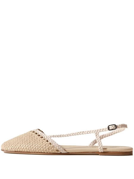  Hereu Rondaia Woven Flat Pumps - Neutrals 