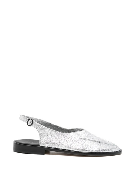  Hereu Slingback Flat Pumps - Silver 