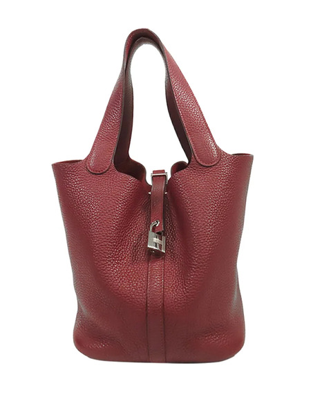  Hermès Pre-owned 2017 Clemence Picotin Lock 22 Handbag - Red 