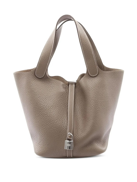  Hermès Pre-owned 2014 Mm Picotin Lock Clemence Tote Bag - Neutrals 