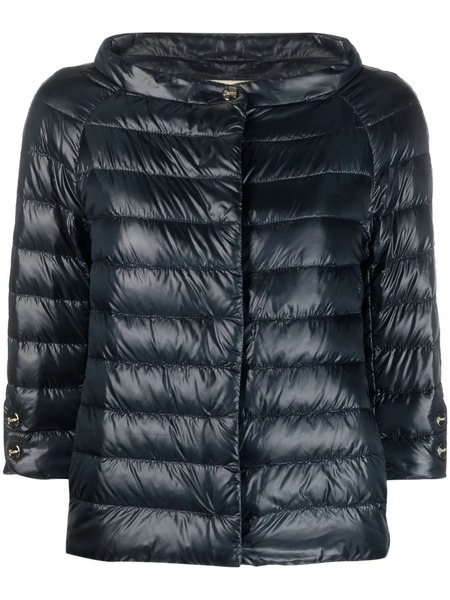  Herno Aminta Quilted Three-quarter Sleeve Jacket - Blue 