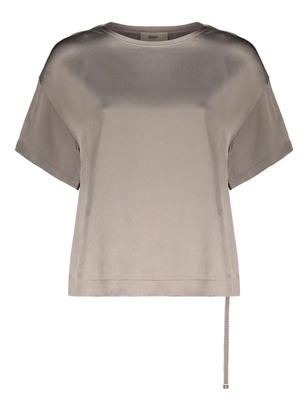  Herno Asymmetric Short-sleeve Blouse - Neutrals 