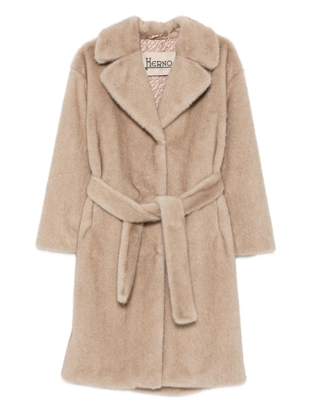  Herno Belted Single-breasted Coat - Neutrals 
