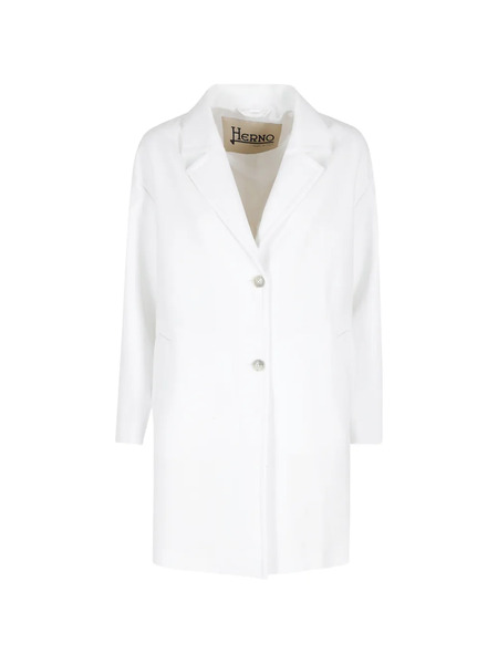  Herno Button-fastening Coat - White 