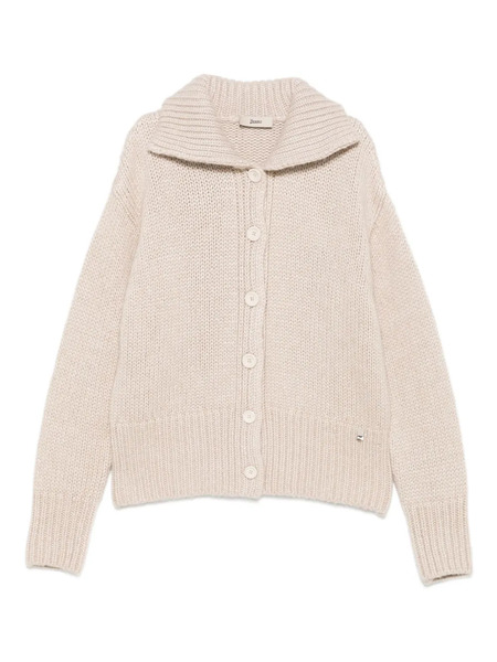  Herno Button-front Collared Cardigan - Neutrals 