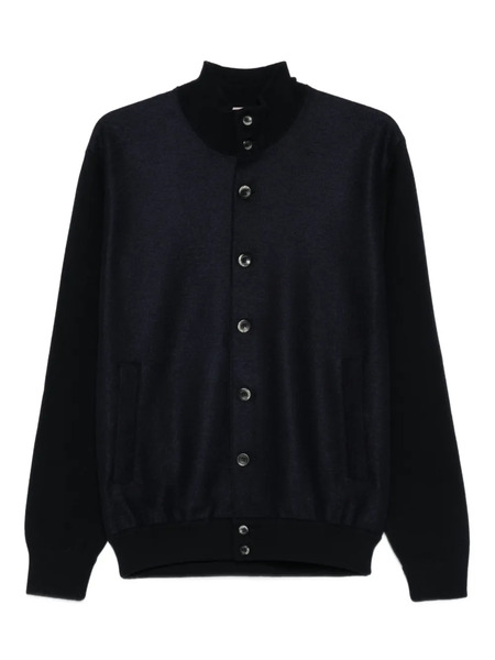  Herno Button-front High-neck Cardigan - Blue 