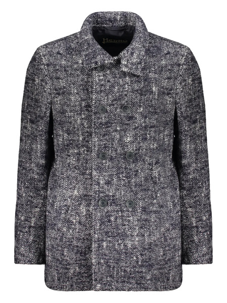  Herno Buttoned Coat - Blue 