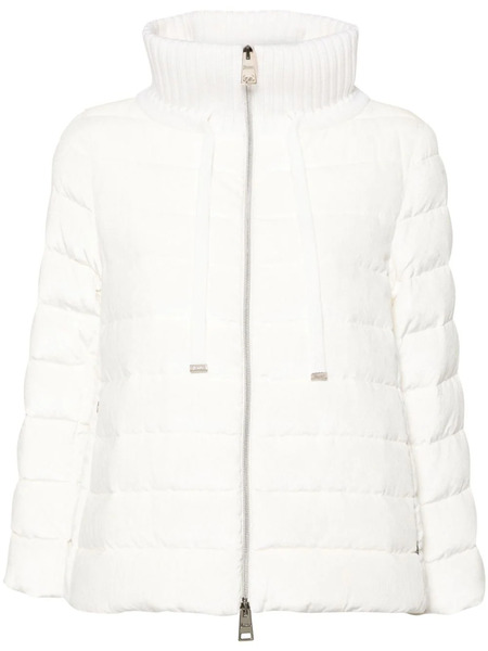  Herno Corduroy Puffer Jacket - White 