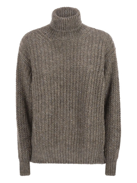  Herno Corn-stitch Sequin-embroidered Sweater - Grey 