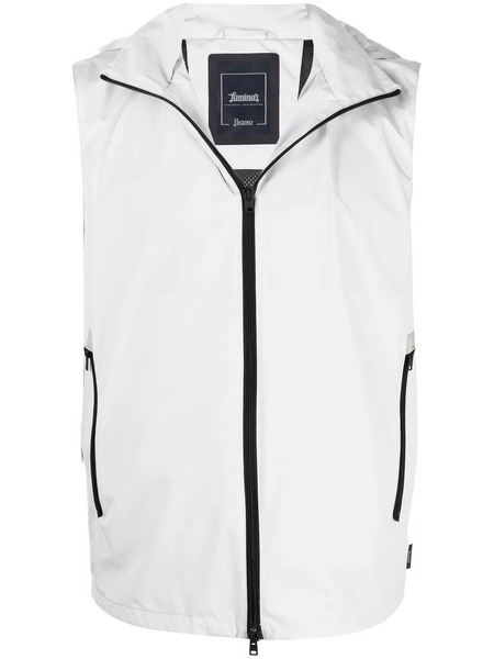  Herno Detachable-hood Zip-up Vest - Neutrals 