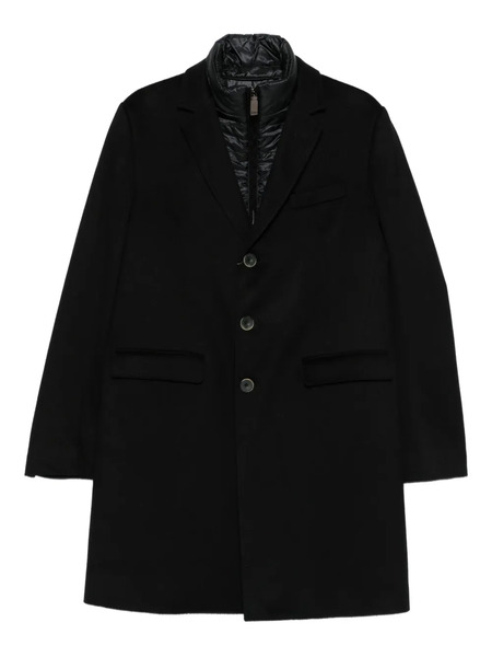  Herno Detachable-liner Button Coat - Black 