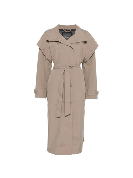  Herno Double-breasted Belted Coat - Grey 