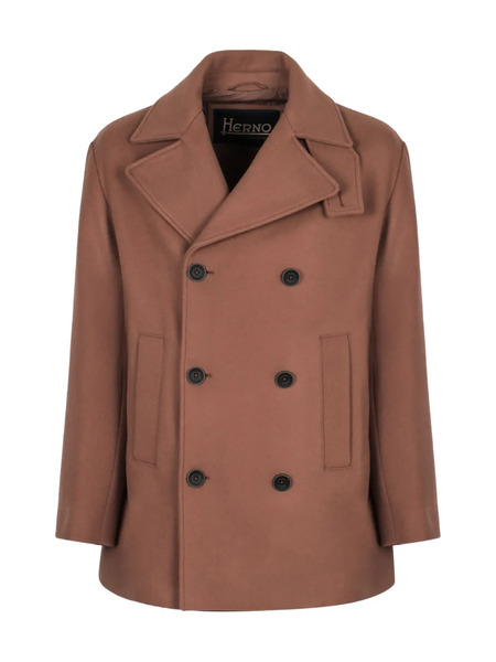  Herno Double-breasted Classic Collar Coat - Brown 