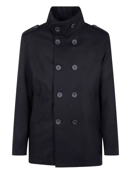  Herno Double-breasted Coat - Black 
