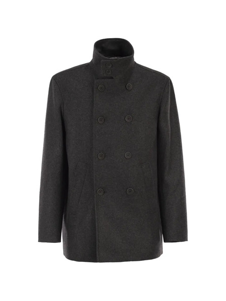  Herno Double-breasted Coat - Grey 