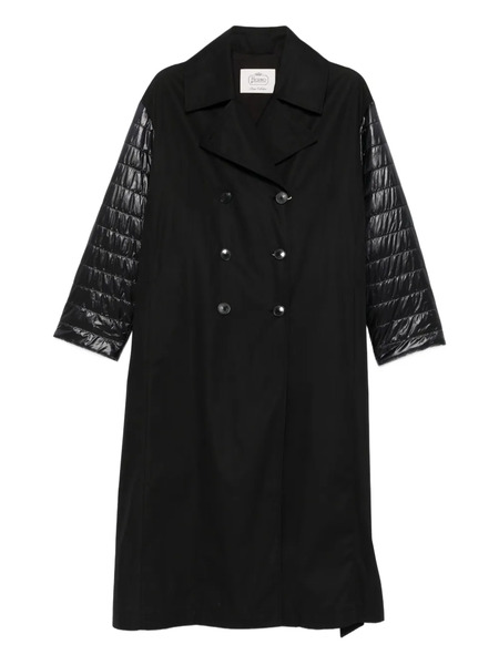  Herno Double-breasted Quilted Coat - 9300 Black 