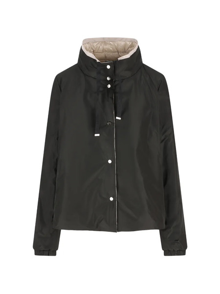  Herno Drawstring High-neck Jacket - Black 