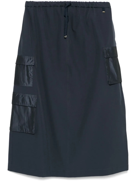  Herno Drawstring Midi Skirt - Blue 