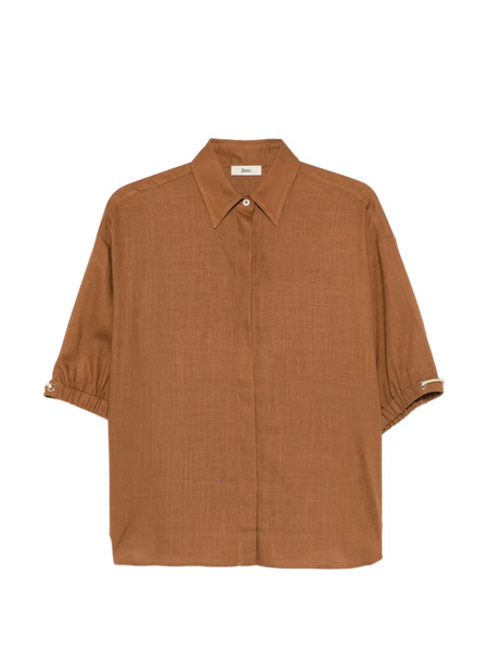  Herno Elasticated-sleeves Shirt - Brown 