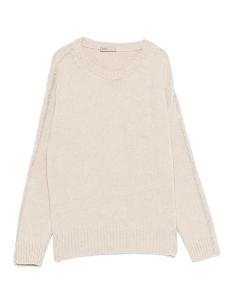  Herno Embellished Crew-neck Sweater - Neutrals 
