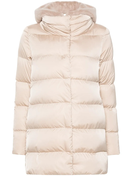  Herno Faux-fur Quilted Down Coat - Pink 