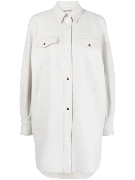  Herno Felted-finish Virgin Wool Shirt - Grey 