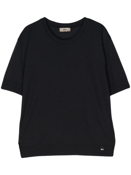  Herno Fine-knit Short-sleeved Jumper - Blue 