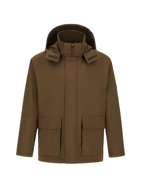  Herno Flap-pocket Hooded Jacket - Brown 