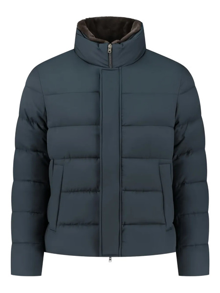  Herno Fur-collar Puffer Jackets - Blue 