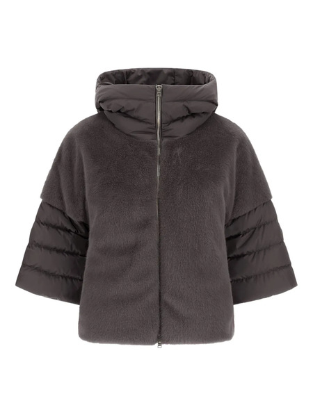  Herno Fur-trimmed Puffer Jacket - Grey 