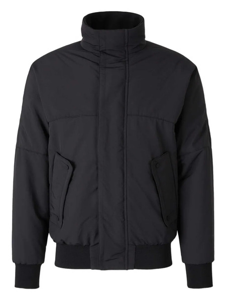  Herno High Collar Long Coat - Black 