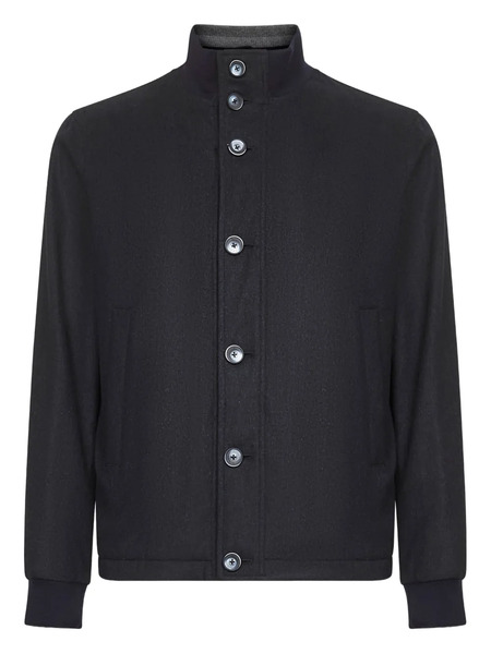  Herno High-neck Buttoned Jacket - Blue 