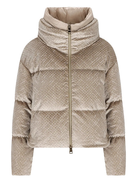  Herno High-neck Sequin Jacket - Neutrals 