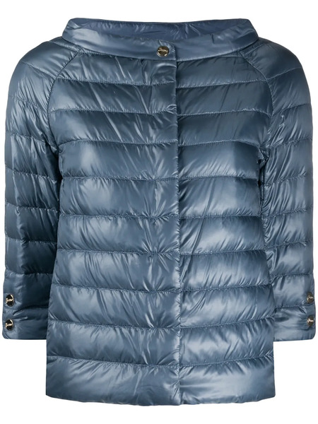  Herno High-shine Half-length Sleeved Jacket - Blue 