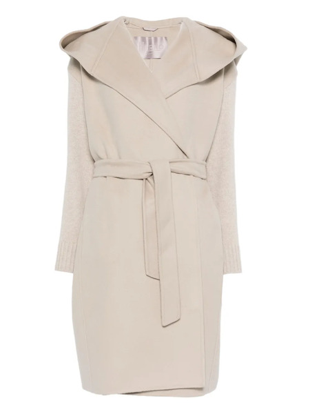  Herno Hooded Belted Coat - Neutrals 