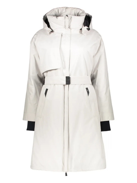  Herno Hooded Belted Coat - White 