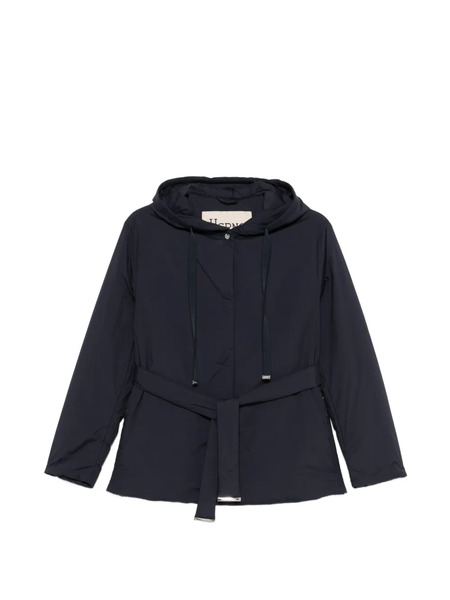  Herno Hooded Belted Jacket - Blue 