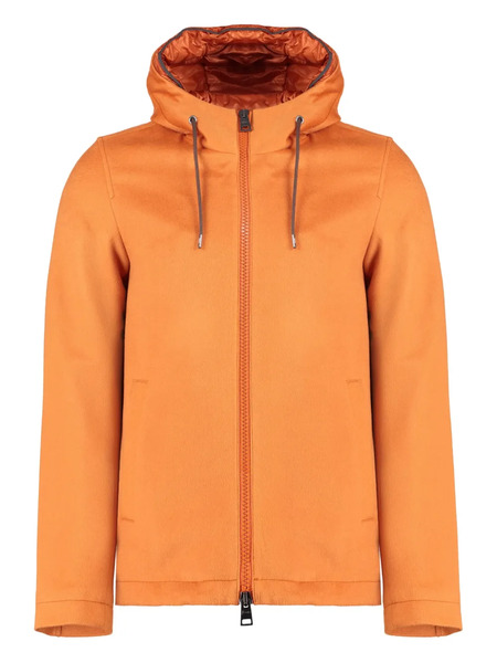  Herno Hooded Cashmere Puffer Jacket - Orange 