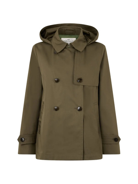 Herno Hooded Double-breasted Coat - Green 