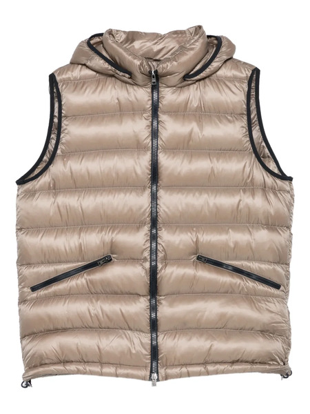  Herno Hooded Padded Gilet - Neutrals 