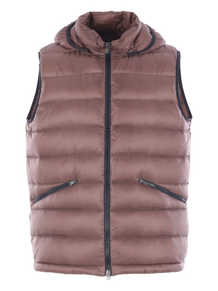  Herno Hooded Quilted Gilet - Brown 