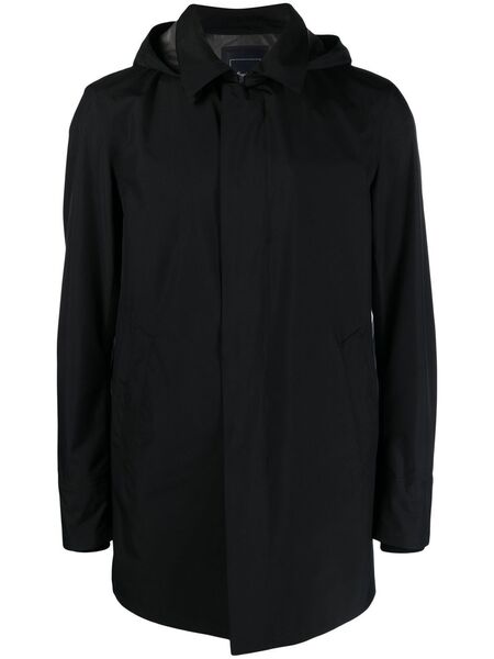  Herno Hooded Raincoat - Black 