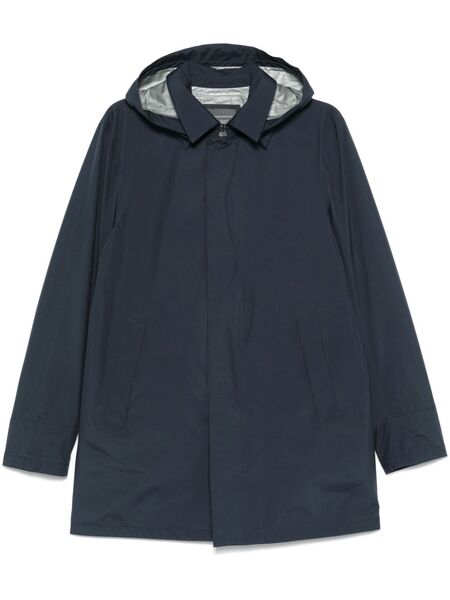  Herno Hooded Raincoat - Blue 