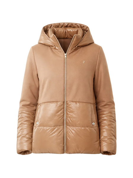  Herno Kids Panelled Hooded Jacket - Neutrals 